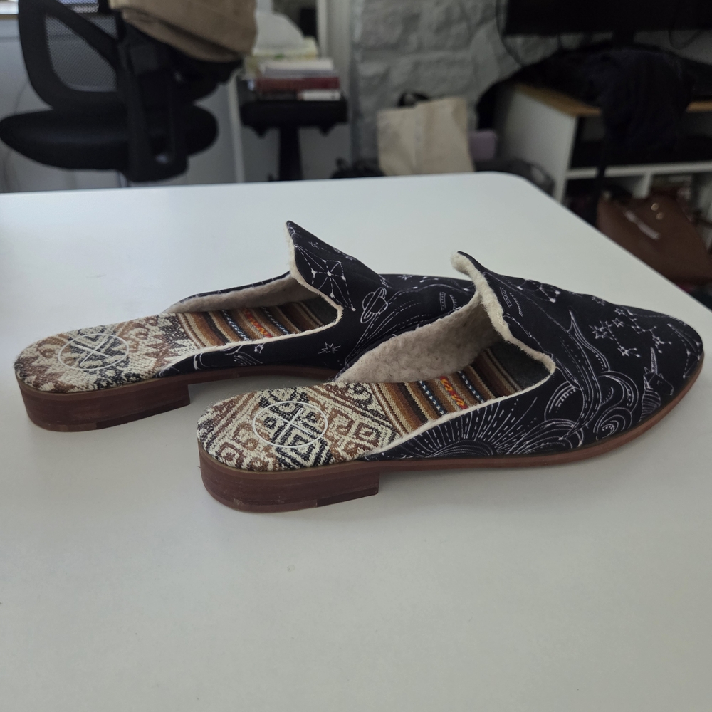 Inkkas Astro Black Mules Size 7
